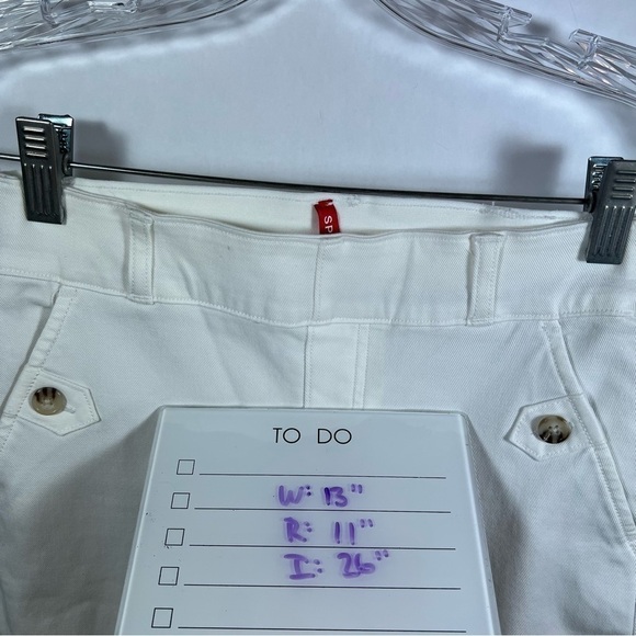 Spanx women’s Stretch Twill Wide Leg Pants size S cropped white - Picture 10 of 10